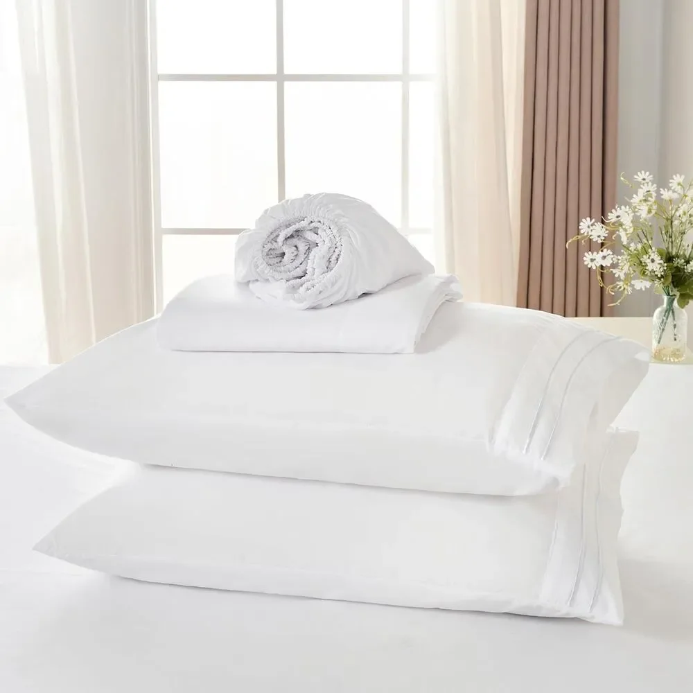 NEW White Queen Sheet Set, 4 Pieces Soft Bedding Queen Sheet Set, Breathable